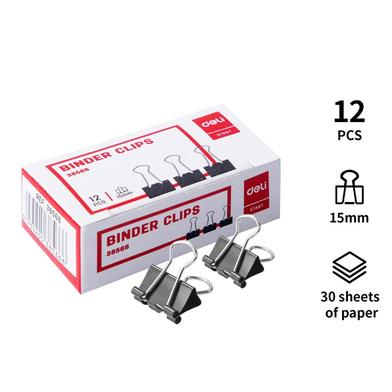 Deli Effortless Binder Clip-12 Pc - E38566